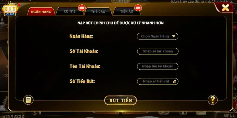 Giao diện nhận mã thẻ cào sau khi thực hiện lệnh rút tiền thành công.